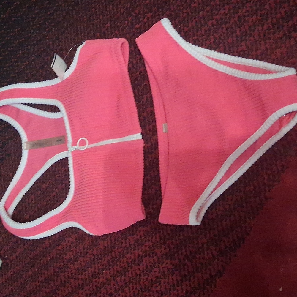 NEW Bozzolo Ladies 2 Piece Bikini Swimsuit, Bright  Pink,  Sz M